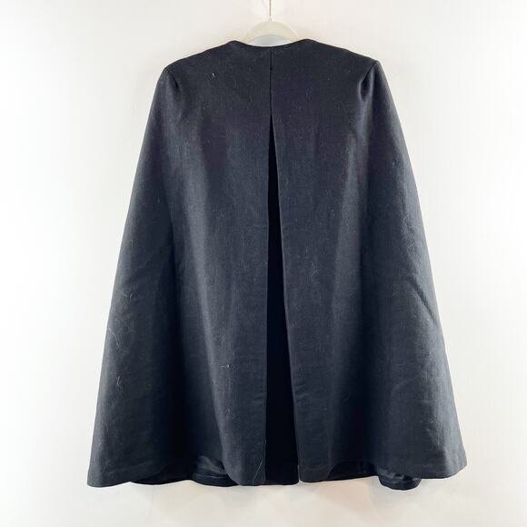 Mark & Graham Stella Wool Blend Cape Jacket Black Small - Picture 11 of 11
